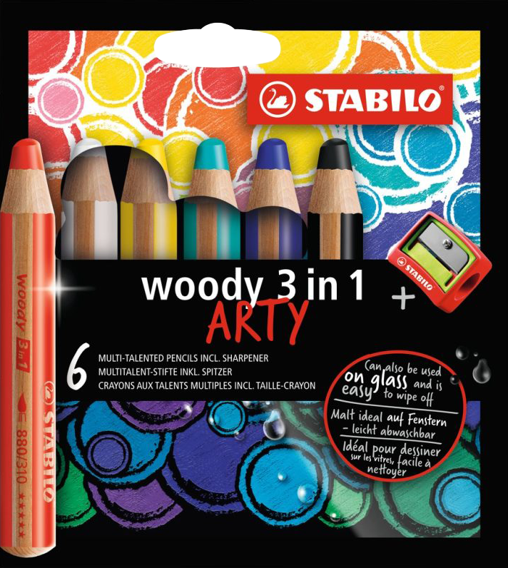 STABILO woody 3 in 1 - Pouzdro s Ořezávátkem "ARTY"