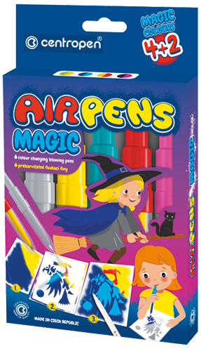Foukací fixy AIR PENS magic (6 ks)