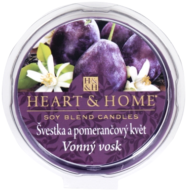 Vonný vosk Heart & Home – Švestka a pomerančový květ