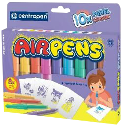 Foukací fixy Air Pens pastel 10ks