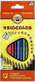 Koh-i-noor pastelky TRIOCOLOR trojhranné tenké