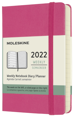 Moleskine Plánovací Zápisník 2022 – růžový ve velikosti S